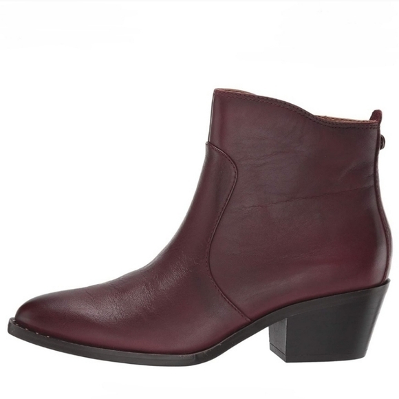 Patricia Nash Suzanna Leather Ankle Boots Merlot Booties - Picture 1 of 16